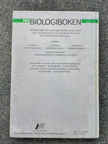 NO Biologiboken av Linnman, Wennerberg, Rodhe, 1993
