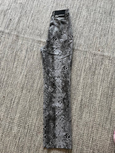 Karl Lagerfeld Jeans svart, vit byxor, storlek 26