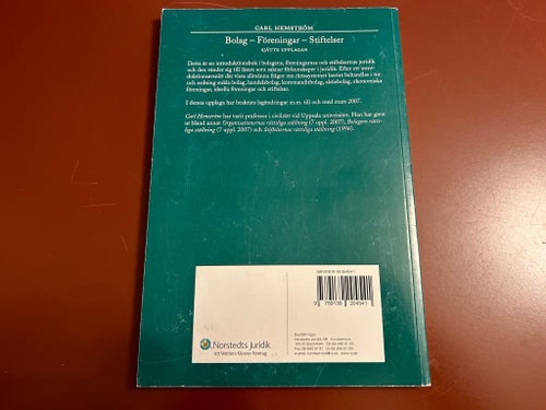 Bolag Föreningar Stiftelser --- En introduktion --- ISBN 978-91-39-20454-1