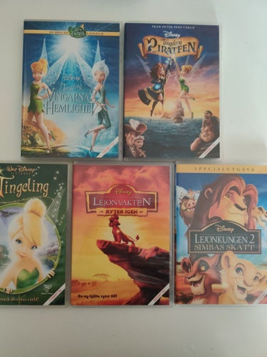 DVD-filmer: Disney, Ice Age, G-Force, Tingeling, Lejonkungen, Nötknäpparen,