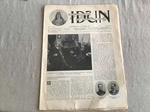 IDUN NR 2 1901 STATSRÅD VON EHRENHEIM STOCHOLM,GRÖNSÖ SLOTT,PERSONER I STOCKHOLM