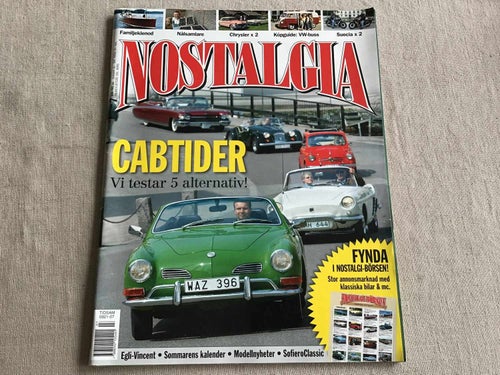 NOSTALGIA NR 7 2006 NÅL SAMLARE,VW BUSS,SUECIA MC,CAB,NSU MOPED,CHRYSLER,