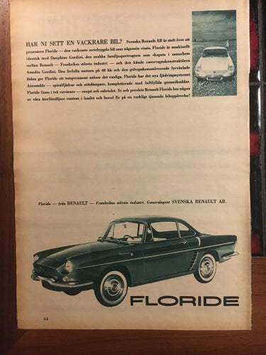 Renault Floride 1960 annons