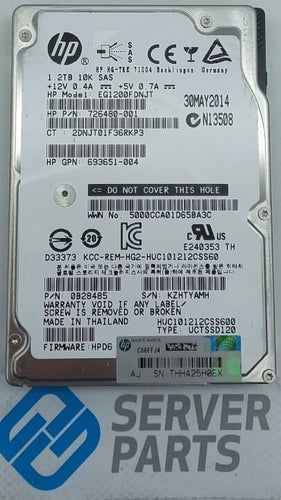 HGST 1.2TB 10K SAS 6G 2.5" HUC101212CSS600