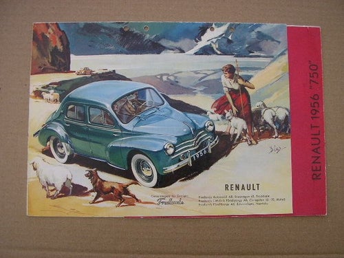 Försäljningsbroschyr RENAULT 1956