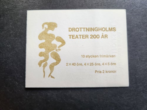 H180 Drottningholms teater 200år med halv cylinder o halv kontrollsiffra