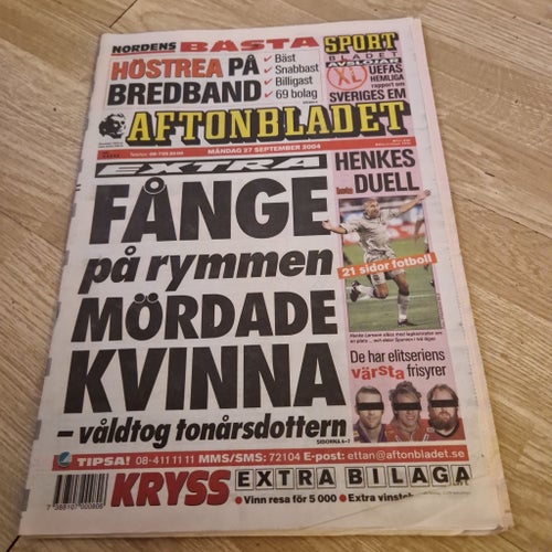 Aftonbladet tidning från 2004