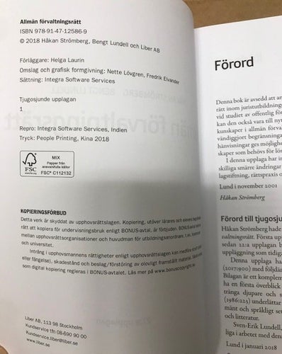 Allmän förvaltningsrätt av Håkan Strömberg, Bengt Lundell, 27:e upplagan