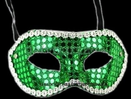Mask Halloween maskerad maskeradmask utklädningskläder halvmask GRÖN **