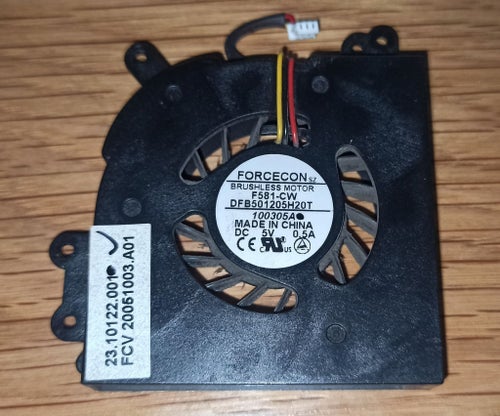 Laptop CPU Fan Fläkt FORCECON Brushless Motor F581-CW DFB501205H20T