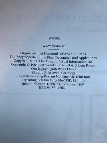 HANDENS REDSKAP OCH VERKTYG The Diagram Group 1999