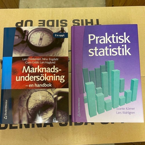 Marknadsundersökning - en handbok & Praktisk statistik (studentlitteratur)