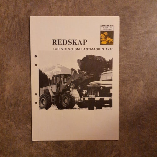 Broschyr Volvo BM Lastmaskin 1240 Redskapsprogram