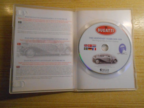 Bugatti - The Legendary Years 1929-1939 DVD. Svensk text.