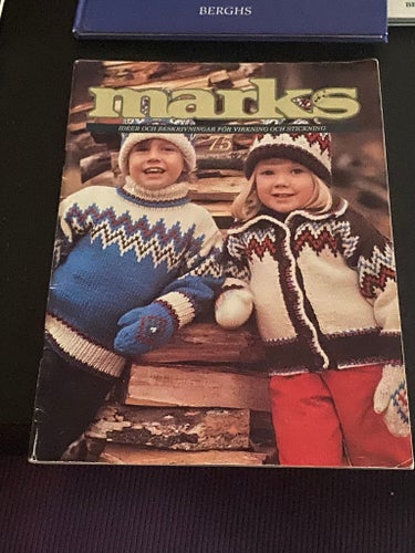 en gammal oanvänd mönsterbok från Marks fina stickmönster 70-tal