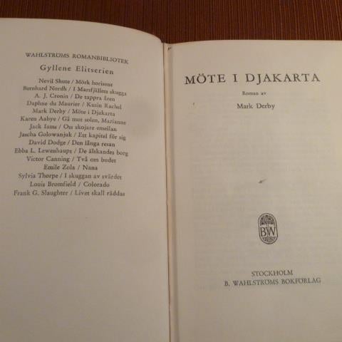 MÖTE I DJAKARTA, M. DERBY, 1958,  BÖCKER