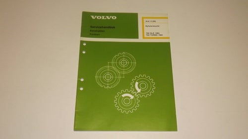 VOLVO servicehandbok - nyhetsresume - 760 GLE 1984, 760 TURBO 1984 - Avd 0 (00)