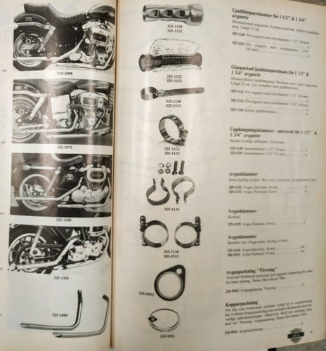 Katalog Harley Davidson reservdelar från Roffes Motor delar AB .från 1984/85