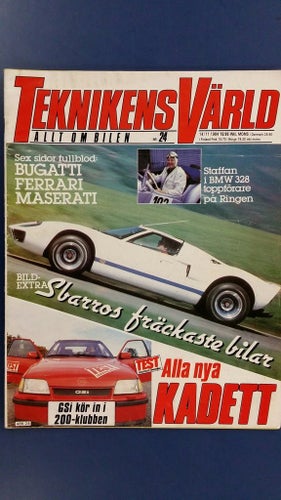 Teknikens Värld 24 1984: BMW M535i E28, Opel Kadett (bl a GSi), Audi 100 CC TD