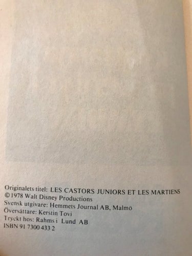 Walt Disney's KNATTARNA PÅ ÄVENTYR I RYMDEN Musse Pigg Pocket 1978