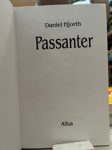 Passanter av Daniel Hjorth, bok, Very Fine plus