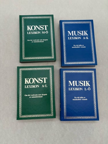 Musik / Konst Lexikon (obläddrad), uppslagsbok, uppslagsböcker