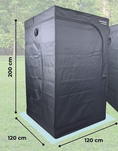 Svart odlingstält / miniväxthus 200 cm