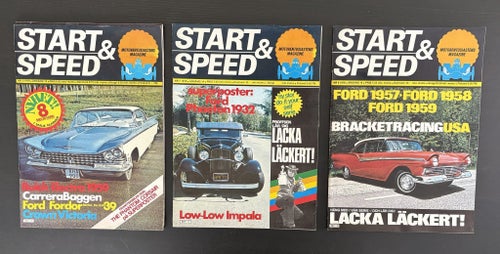 Start & Speed - Årgång 1978 - 3 stycken - Posters - Nyskick