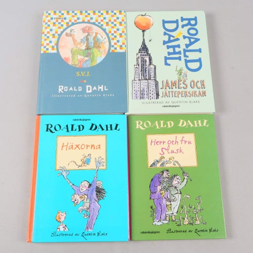 Bokpaket Roald Dahl Illustrerade "S.V.J.", "Häxorna" m.fl.
