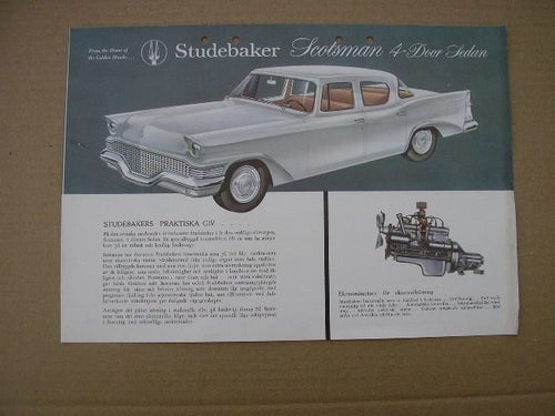 Försäljningsblad STUDEBAKER Scotsman