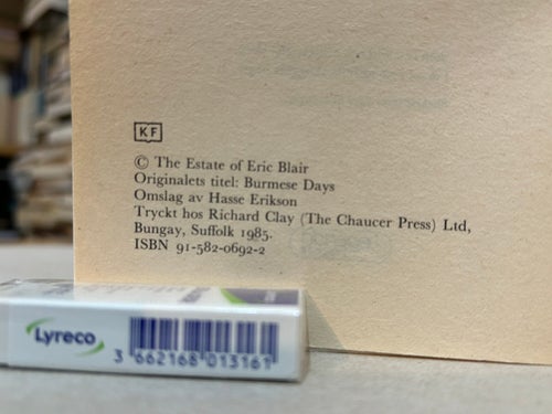 Dagar i Burma av George Orwell, bok, Very Good plus