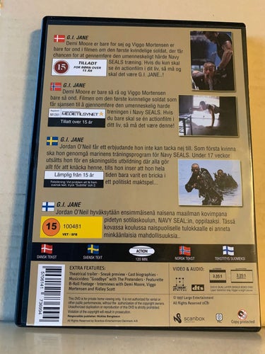 G.I Jane, Demi Moore, Dvd