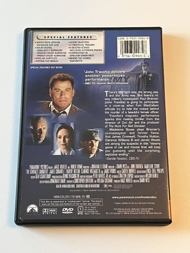 The general's daughter (Region 1, ej svensk text). Beg. DVD