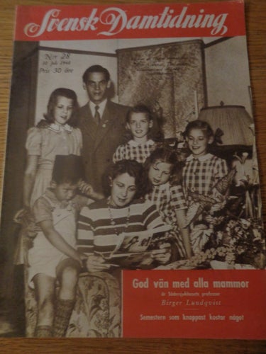 Svensk Damtidning nr28 1948 Gunnar Thelander, Birger Lundqvist Södersjukhuset