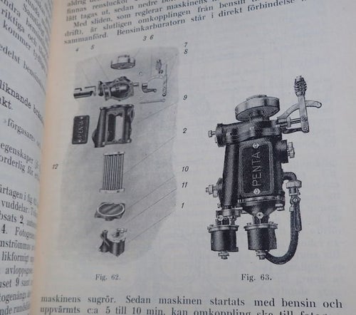 Förbränningsmaskiner , Ernst Roesler . 1922. Med 223 figurer