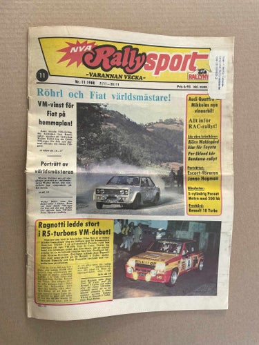 Rallysport / Rally Sport med Rallynytt 1980 nr.11