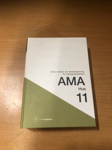 AMA Hus 11, Allmän material- och arbetsbeskrivning för husbyggnadsarbeten, 2011
