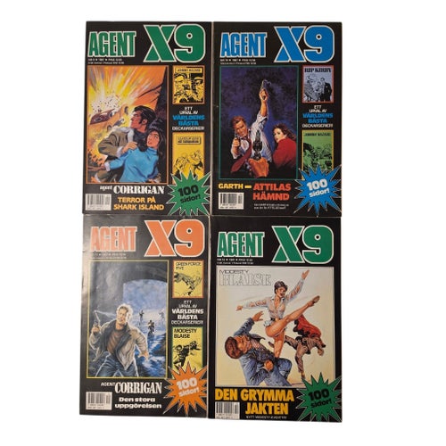 Agent X9 Serietidningar - 10 st 1987-1988