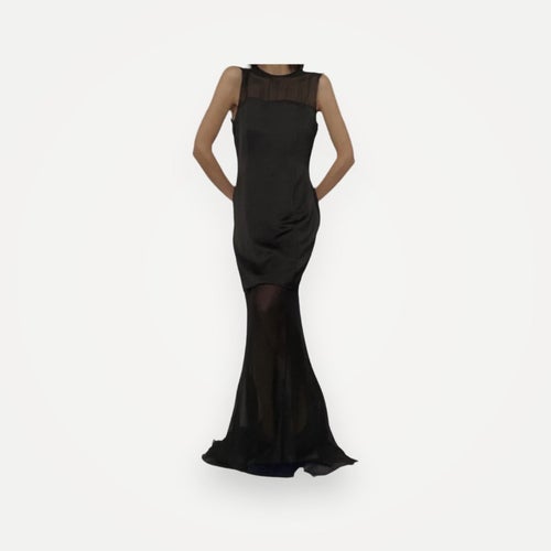 Dagmar Two Layer Maxi-sidenklänning NWOT