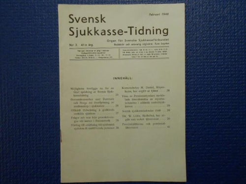 Svensk Sjukkasse-tidning nr 2 1948