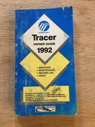 1992 Mercury Tracer Owner Guide