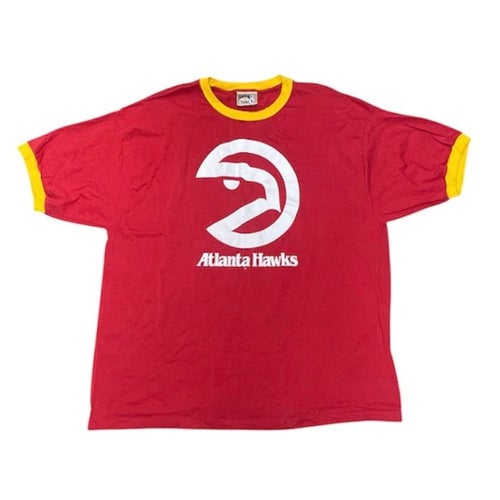 Majestic Hardwood Classics Atlanta Hawks NBA Red Tshirt, Basket, XXXLarge