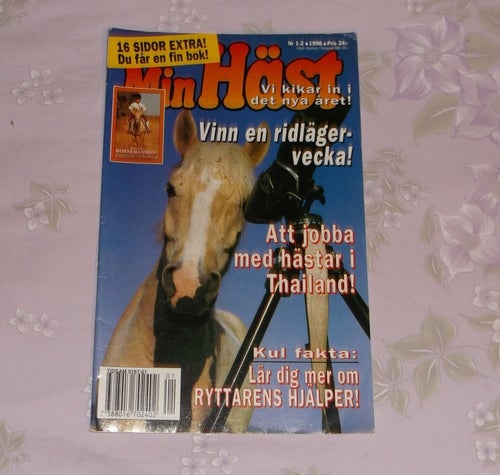 Min Häst tidning nr 1-2 1996 hästtidning hästar barn tonår häst tjej tidning