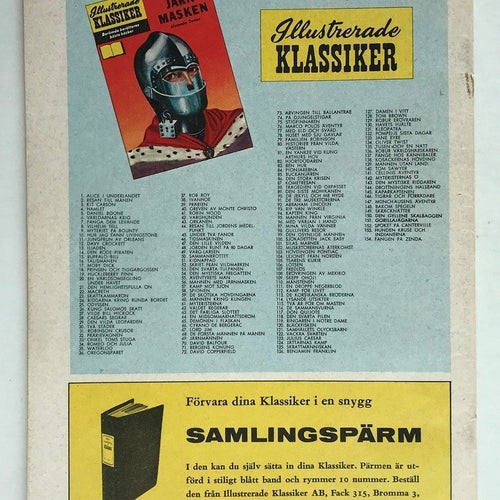 Ill Klassiker - 154. Fången på Zenda. VG-FN