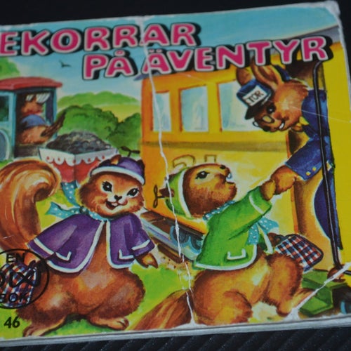 Äldre Pixibok Ekorrar på äventyr