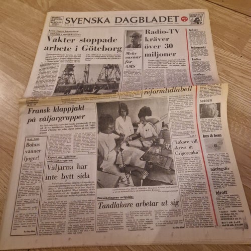 Svenska Dagbladet Tidning från 1974