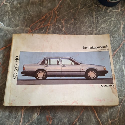 Instruktionsbok Volvo 740 Årsmodell 1990
