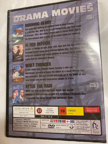 DVD Drama Movies Morning Glory In Her Defense Quiet Thunder 2 Disc INPLASTAD