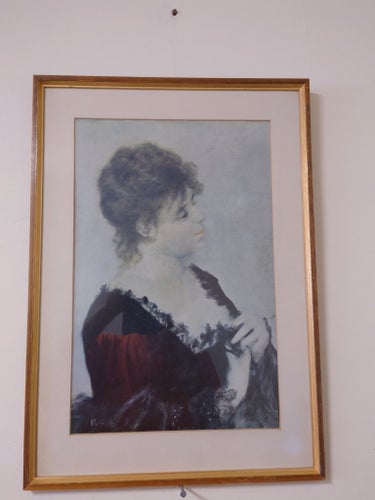 AUGUSTE RENOIR, ÄLDRE TRYCK. MÅTT I RAM 62 x 43 CM. FINT SKICK.