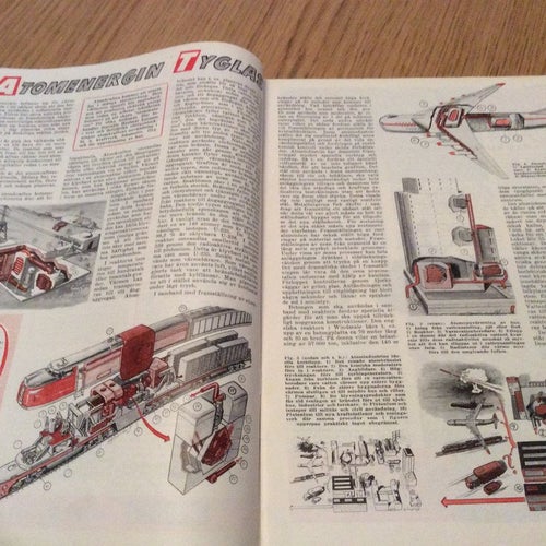 Teknik för alla Nr 7 1955 svensk Atomreaktor,Ljudvallen,Citroën,Turbinbilar,